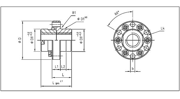 WI-16F - Knebelmutter M8-Gewindebuchse, 22mm tief, UMZ